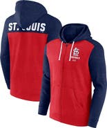 FANATICS Men's Fanatics Heathered Red/Heathered Navy St. Louis Cardinals Blown Away Full-Zip Hoodie