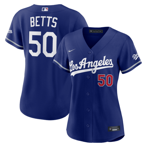 Women's Nike Mookie Betts Royal Los Angeles Dodgers Alternate Stadium Jersey