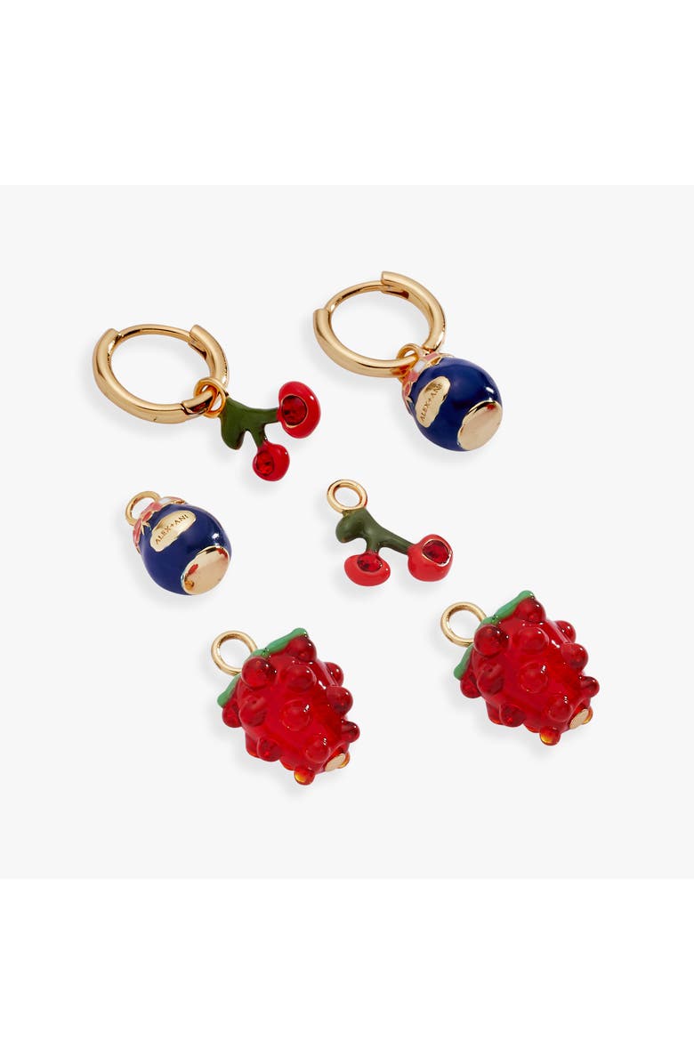 Alex and Ani Picnic Interchangeable Huggie Set, Alternate, color, Red