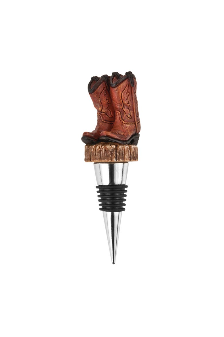 Cowboy Boot Stopper, Main, color, Brown