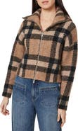 Habitual Plaid Front Zip Jacket