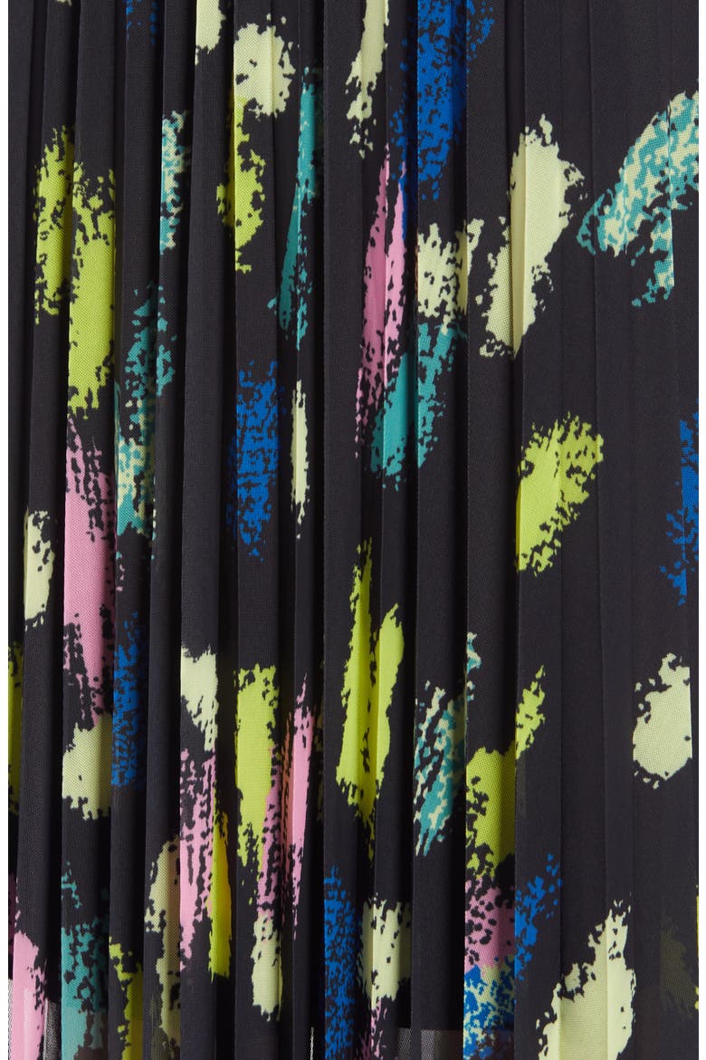 Cristina Martinez Print Skirt, Alternate, color, BLACK MULTI PAINT SMUDGE