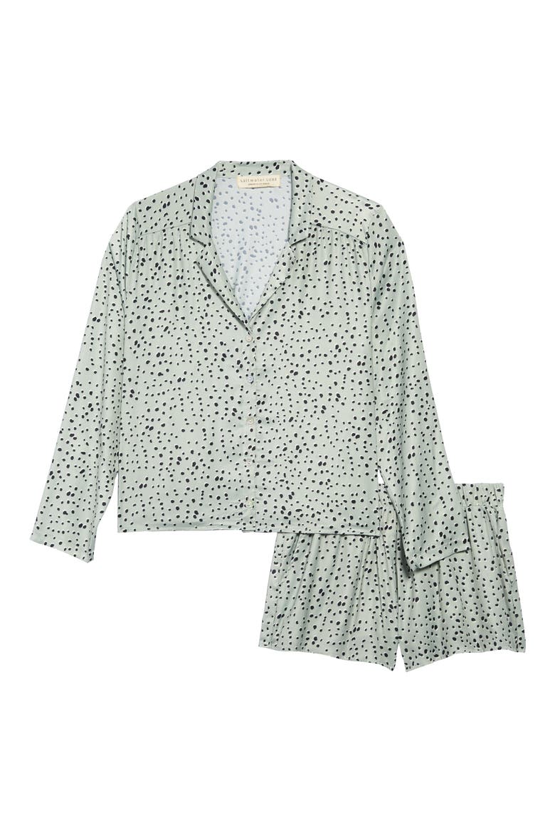 Floral Short Pajamas, Alternate, color, SAGE