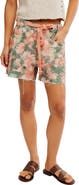 Free People Moxie Floral Tie Waist Cotton Shorts