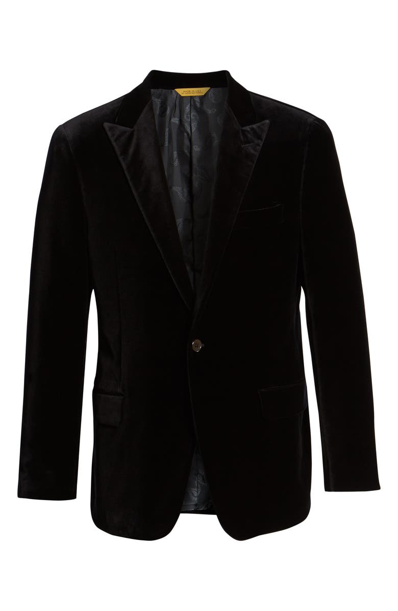 Hickey Freeman Classic Fit Stretch Cotton Velvet Dinner Jacket, Alternate, color,