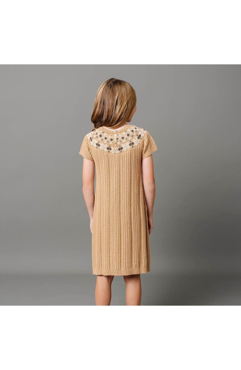 Hope & Henry Girls' Organic Fair Isle Cable Sweater Dress, Toddler, Alternate, color,