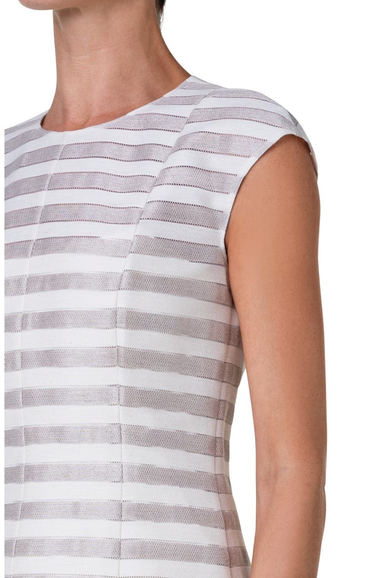 Texture Stripe A-Line Dress, Alternate, color, FLAX-CREAM