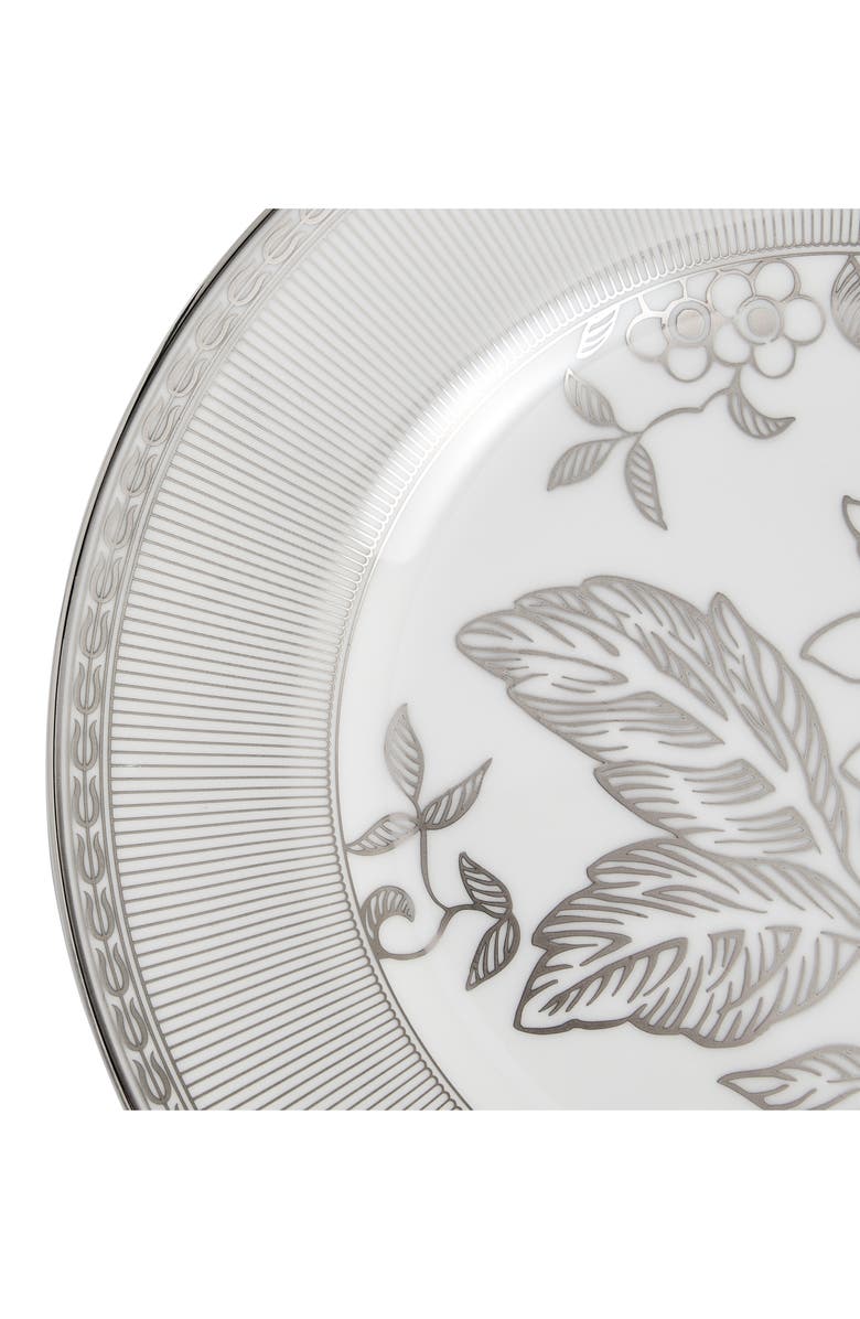 Wedgwood Silver Tonquin Bone China Plate, Alternate, color, Silver