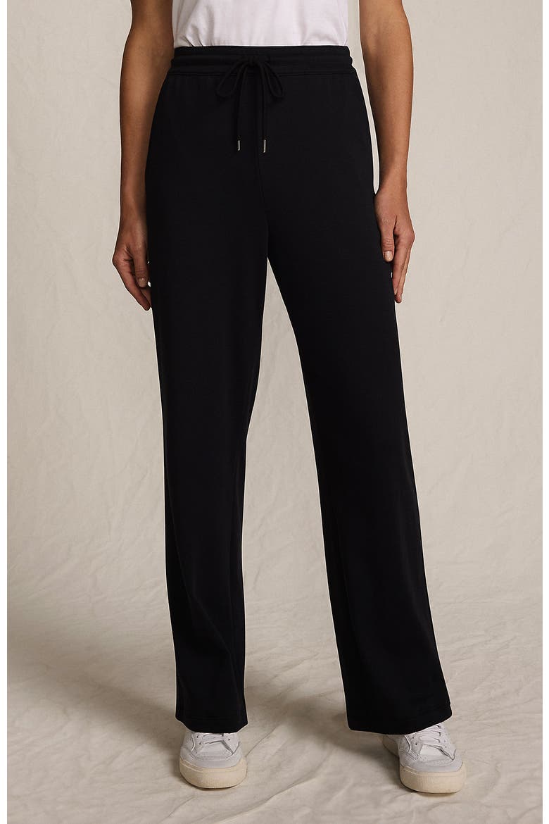 Sport Knit High Rise Pull On Relaxed Straight Leg Pants, Main, color, Black