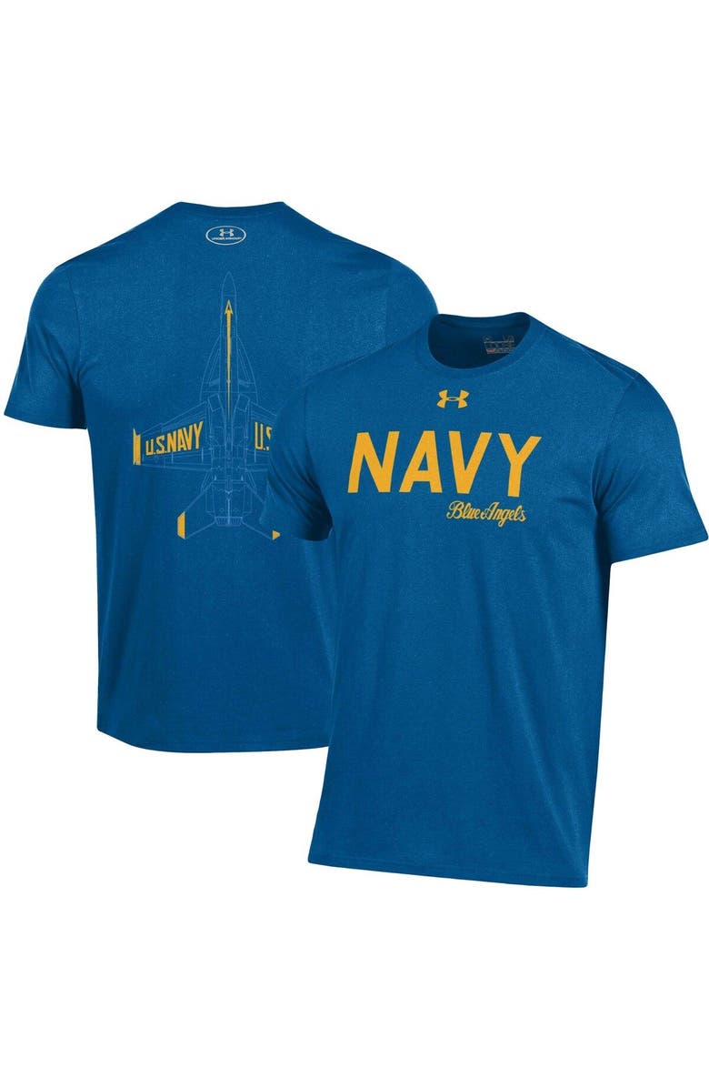 Under Armour Men's Under Armour Royal Navy Midshipmen Blue Angels T-Shirt, Main, color,