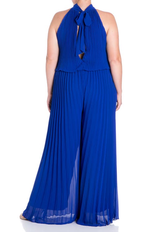 MEGHAN LA MEGHAN LA WILD ORCHID PLEAT JUMPSUIT