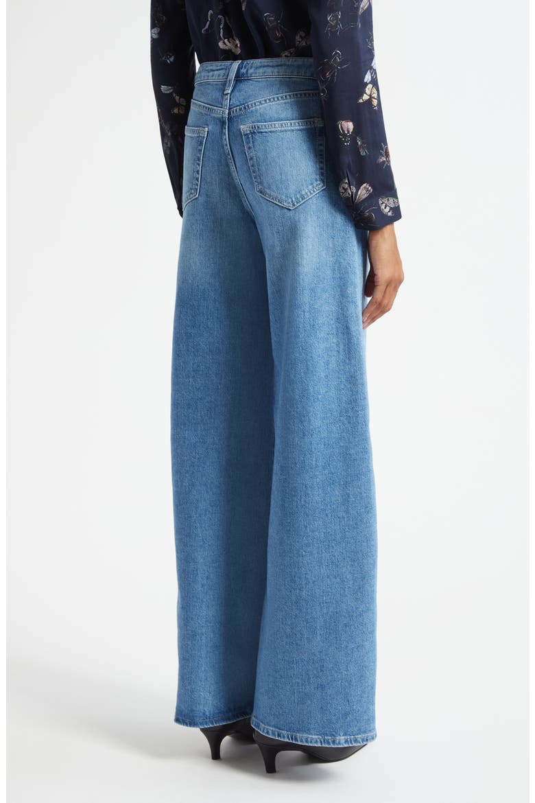 Beau Seamed High Waist Wide Leg Jeans, Alternate, color, KONA