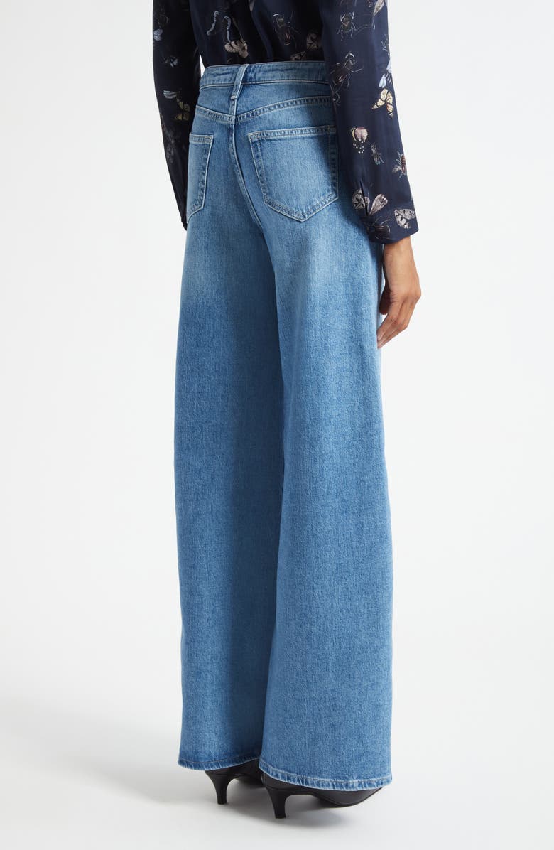L'AGENCE Beau Seamed High Waist Wide Leg Jeans, Alternate, color, Kona