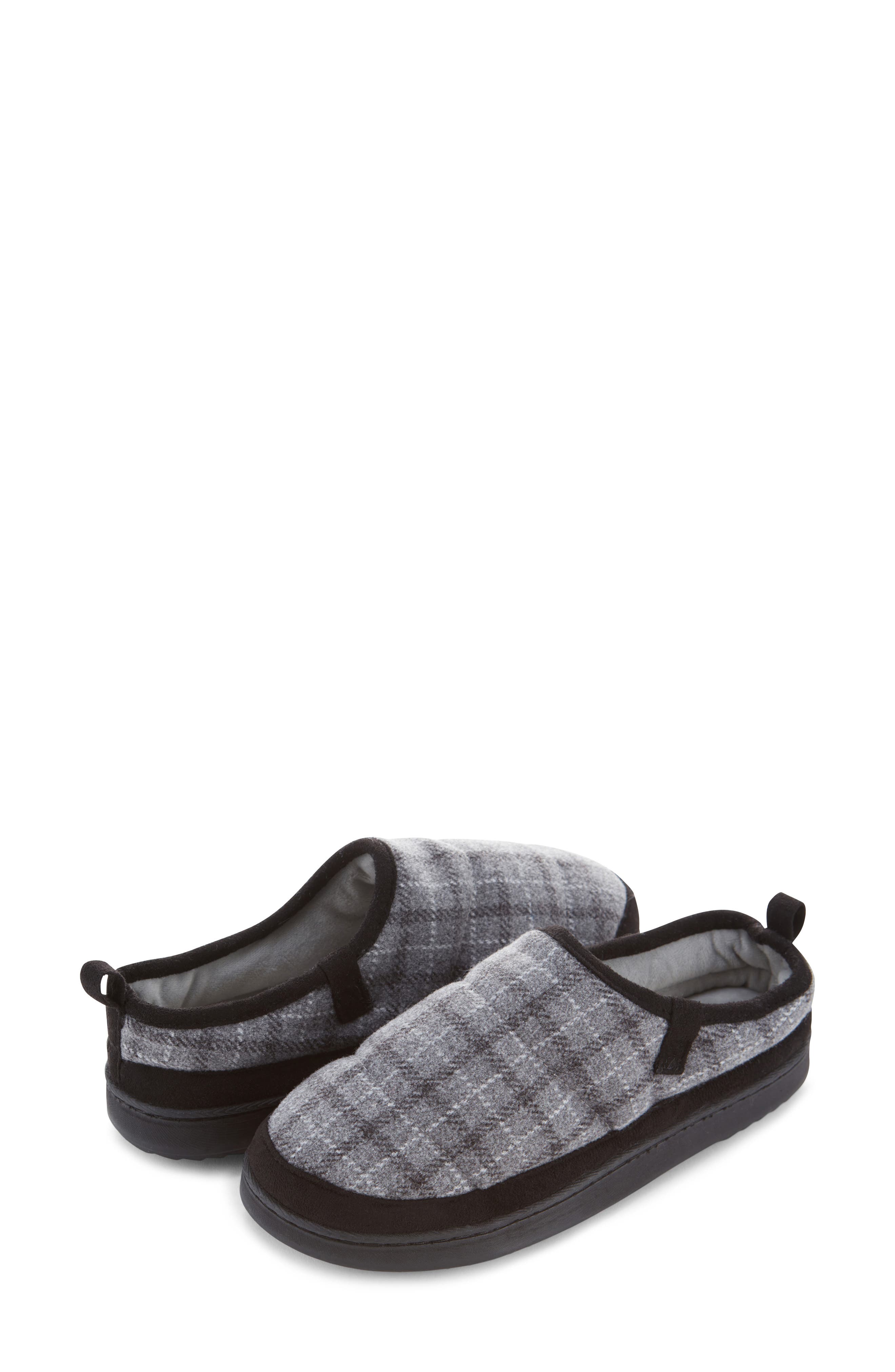 Plaid Slipper, Alternate, color, BLACK