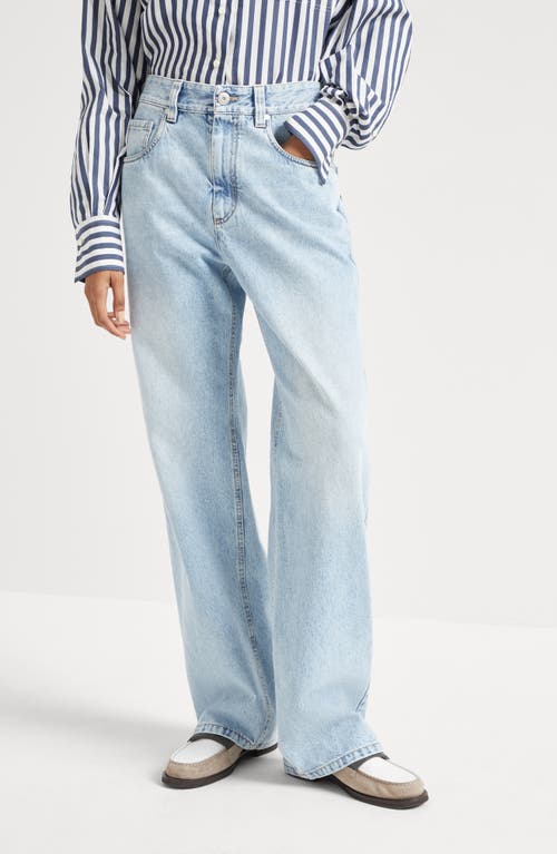 Brunello Cucinelli Contemporary Loose Trousers In Light Denim