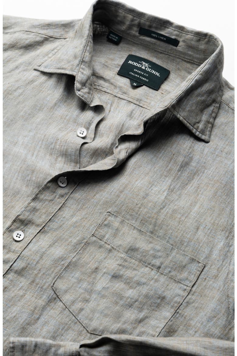 Coromandel Button-Up Linen Shirt, Alternate, color, TAUPE