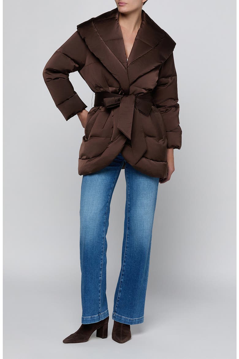 Glacier Shawl Collar Puffer Jacket, Alternate, color, DARK JAVA