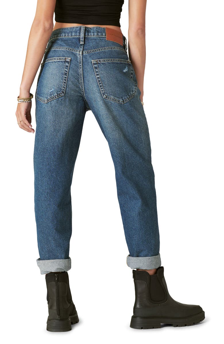 Lucky Brand Ripped Boyfriend Jeans, Alternate, color,