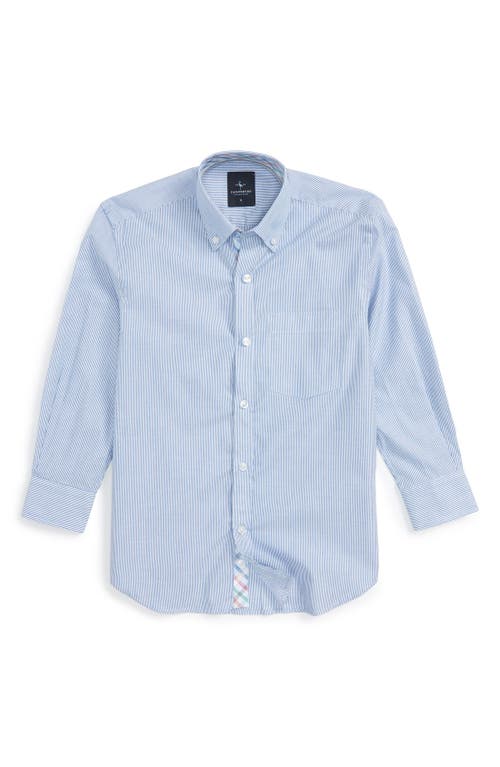 Tailorbyrd 'correvon' Stripe Woven Dress Shirt In Blue