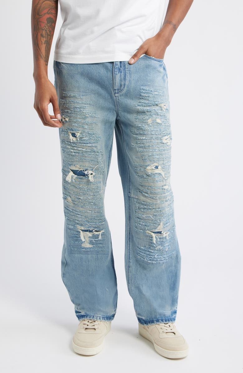 RtA Jonas Frayed Horizon Distressed Jeans, Main, color, Frayed Horizon