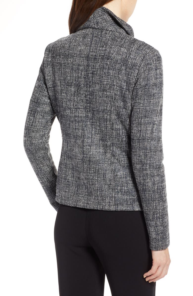 Halogen<sup>®</sup> Bonded Tweed Asymmetrical Zip Jacket, Alternate, color,