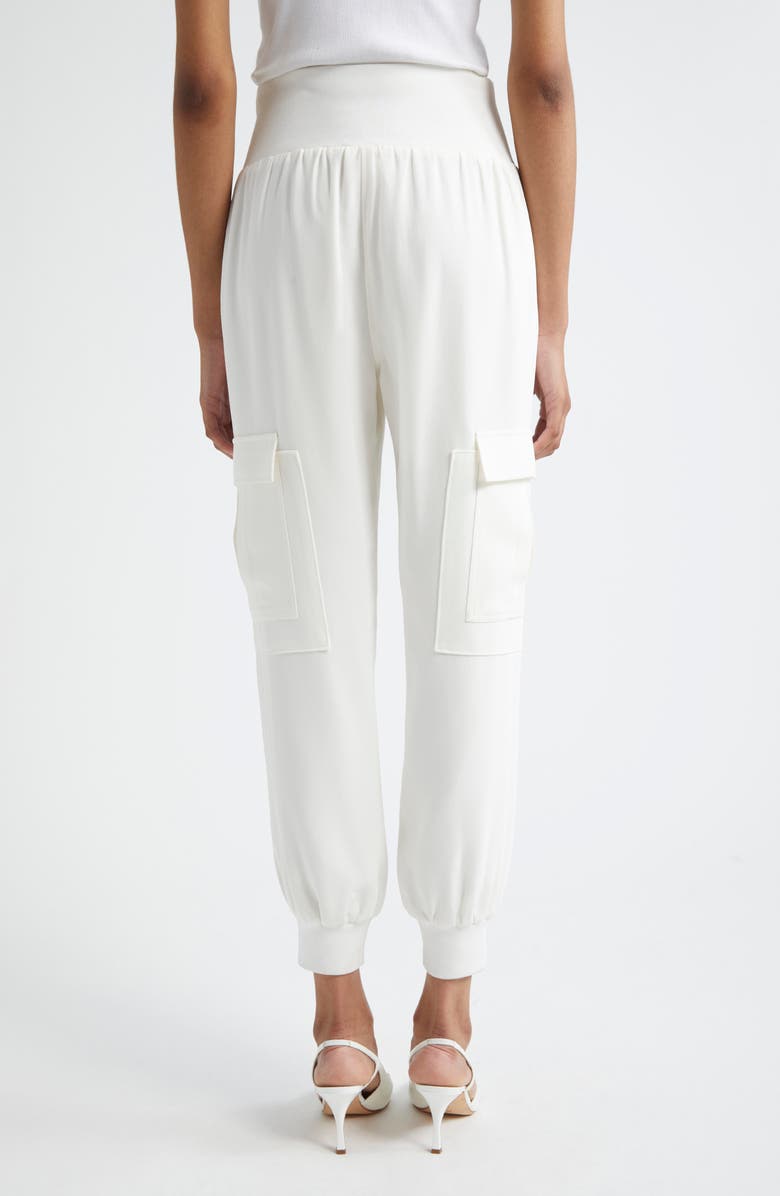 Cinq à Sept Giles Crepe Cargo Pants, Alternate, color, Ivory