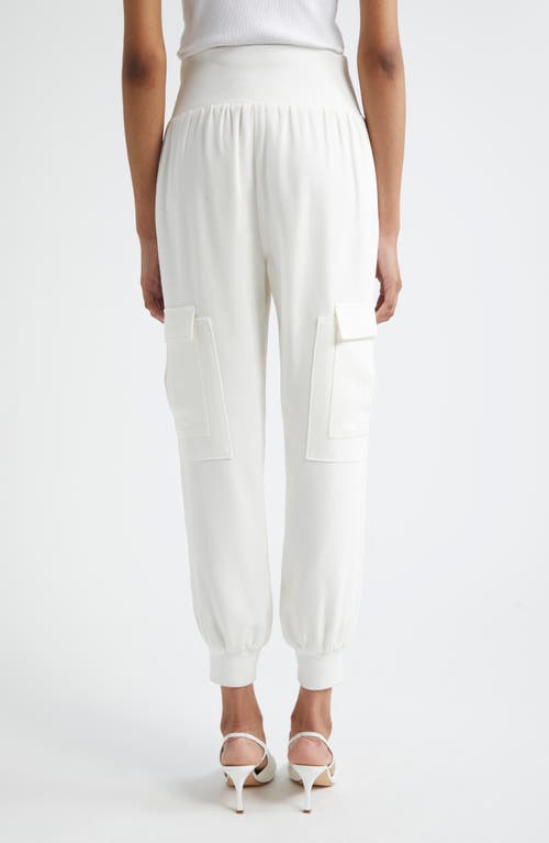 Cinq À Sept Giles Crepe Joggers In Ivory