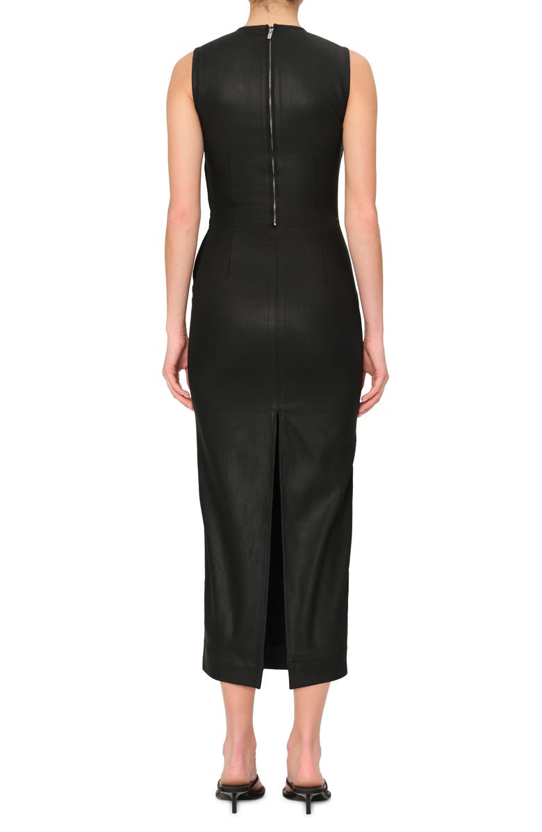 DL1961 Esme Coated Midi Dress, Alternate, color, Black Coated