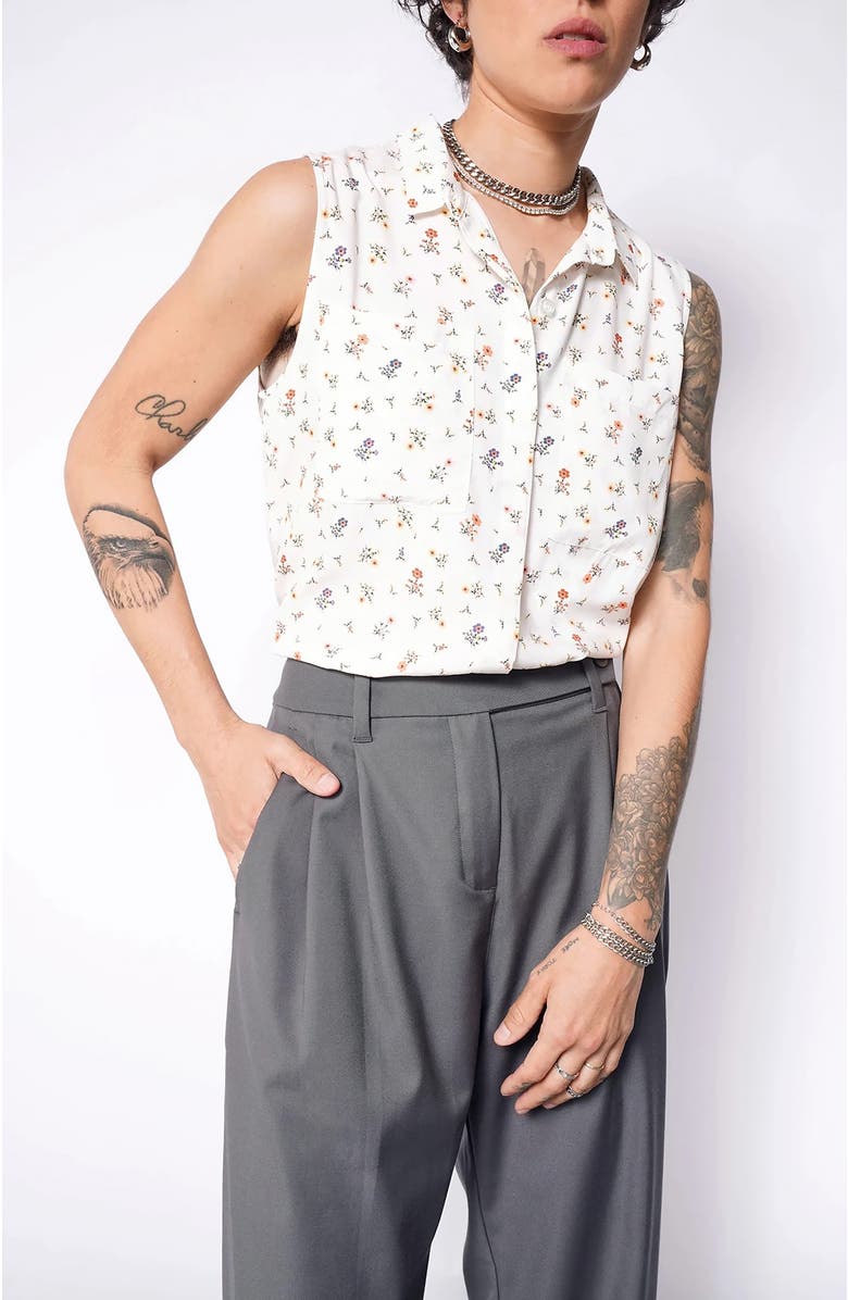 WILDFANG The Empower Sleeveless Button Up, Main, color,