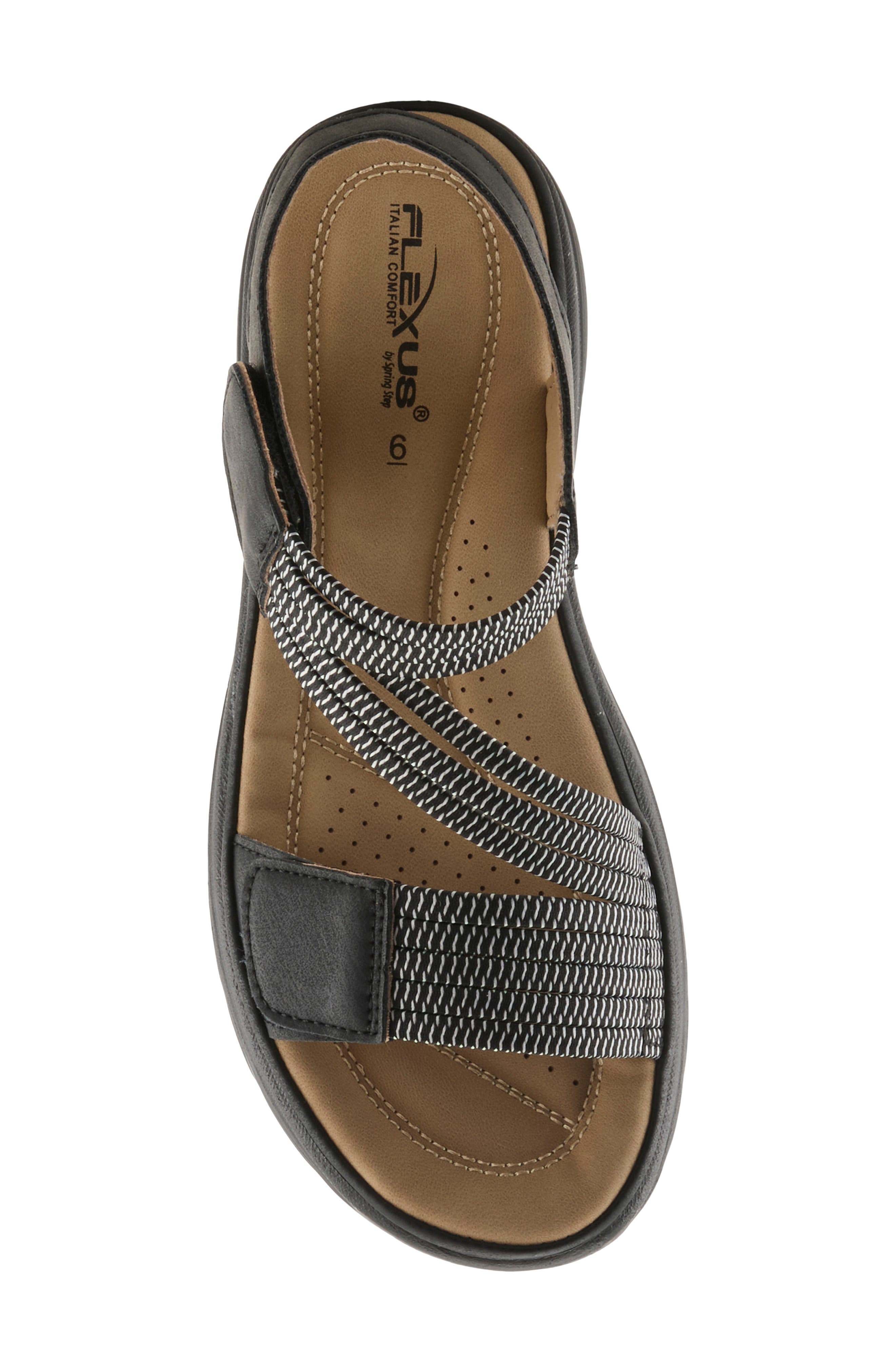 Flexus by Spring Step Abie Platform Sandal, Alternate, color, Black