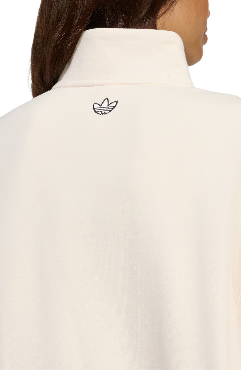 adidas Originals Athletic Department Quarter Zip Sweatshirt, Alternate, color, Wonder White