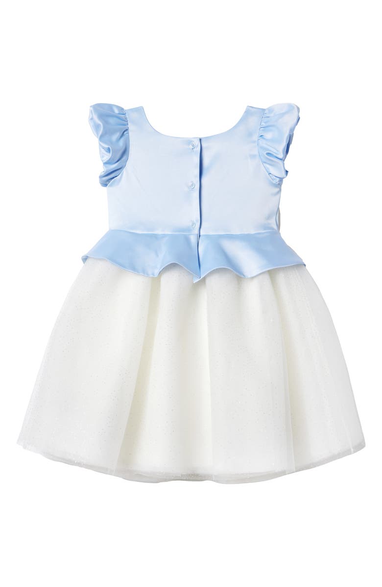 Janie and Jack x Disney Kids' Cinderella Satin & Glitter Tulle Dress Costume, Alternate, color, 