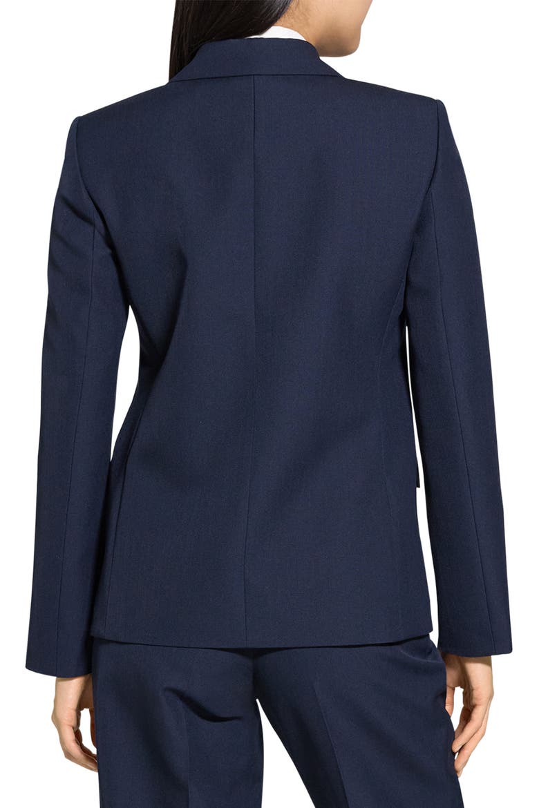 Zip Sleeve Wool Blend Jacket, Alternate, color, NOCTURNE NAVY