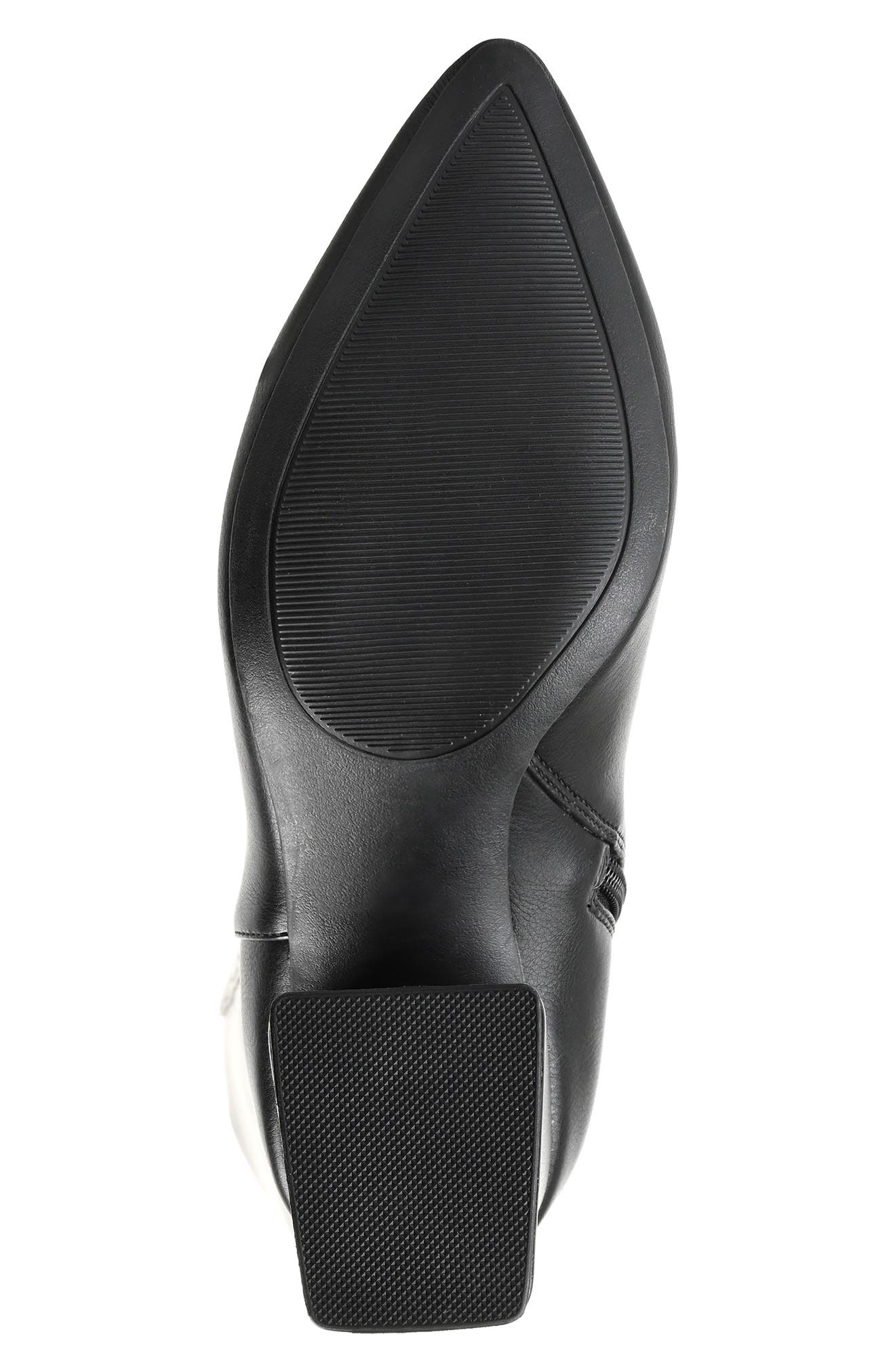 Journee Collection Landree Vegan Leather Block Heel Boot, Alternate, color, Black