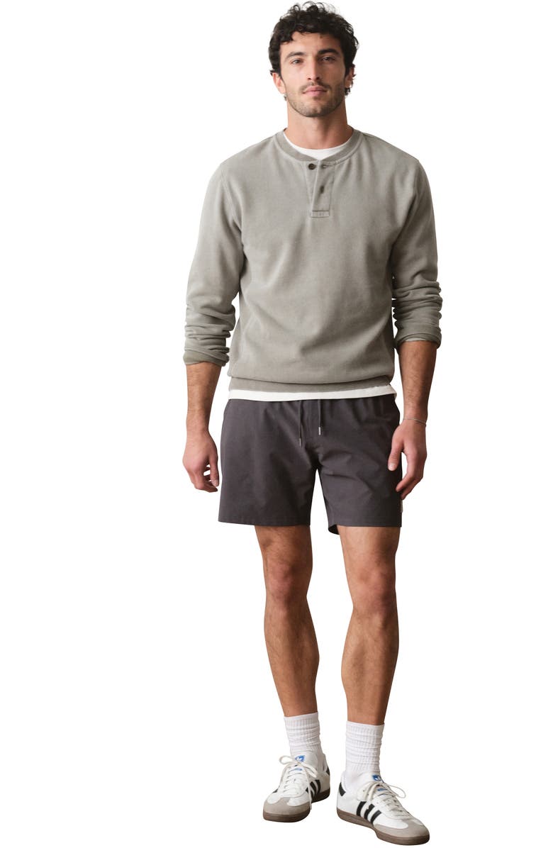 Marine Layer Lined 6-Inch Sport and Swim Shorts, Alternate, color, Asphalt