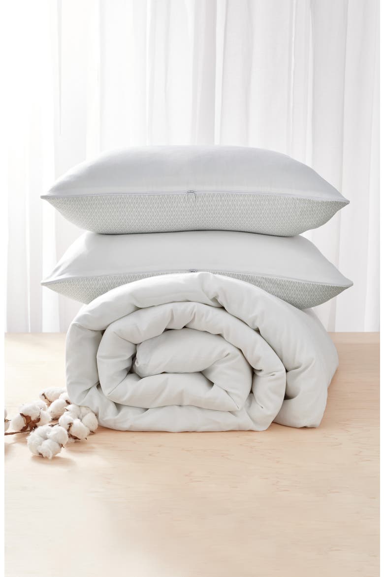 Yin & Yang Duvet & Sham Set, Alternate, color, WHITE