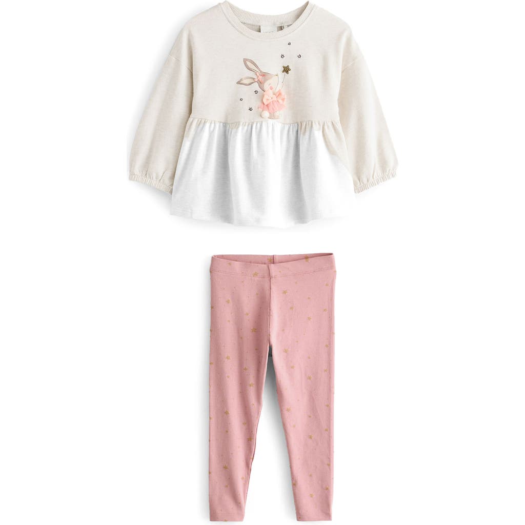 NEXT NEXT KIDS' PEPLUM TUNIC & LEGGINGS SET