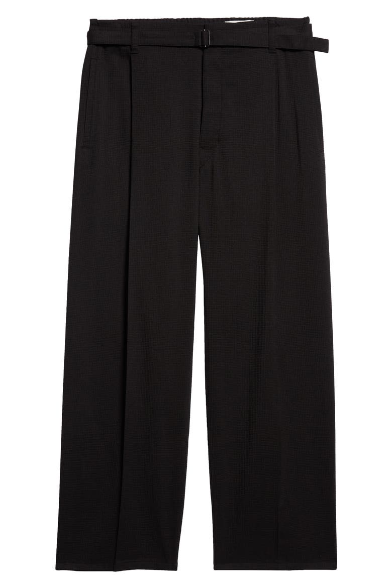 Easy Belted Pleated Pants, Alternate, color, BLACK BK999