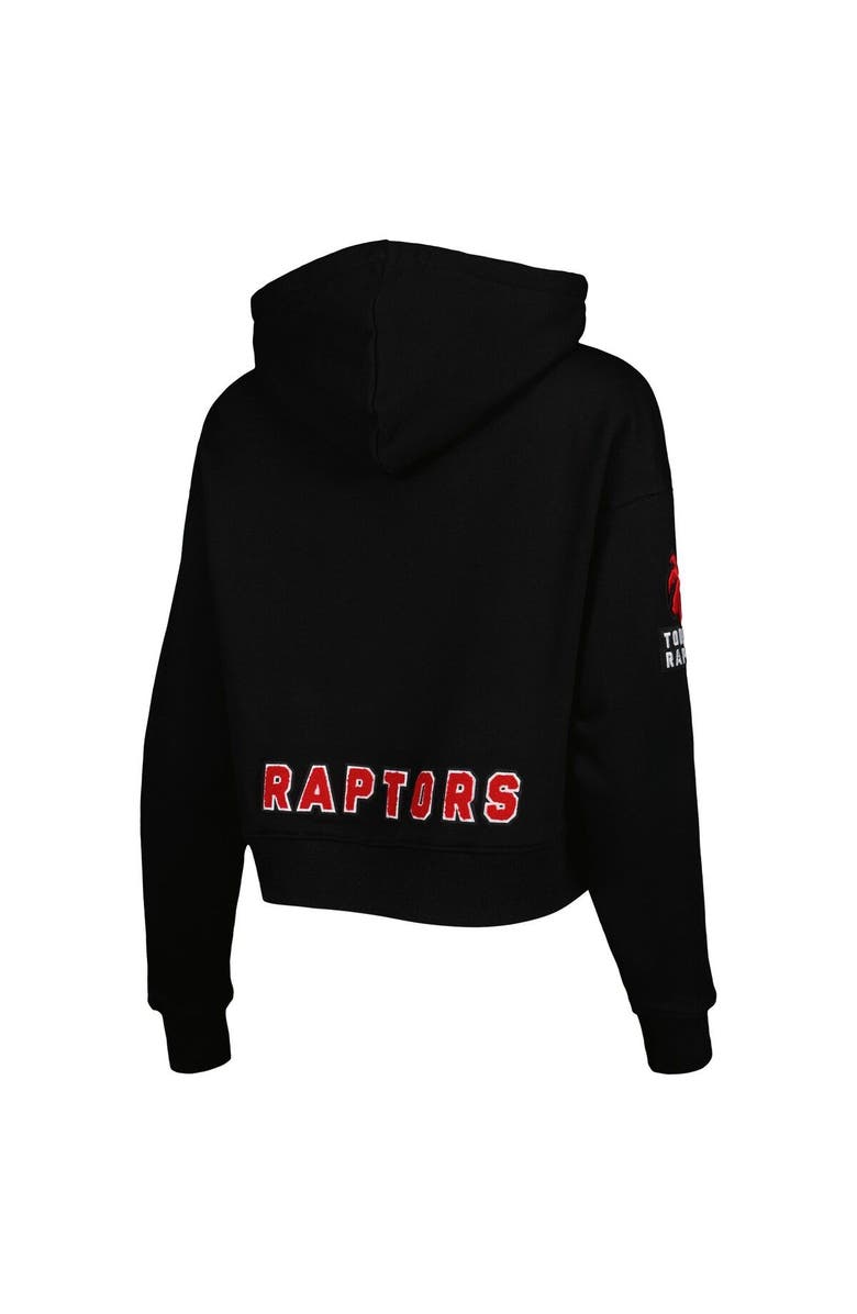 PRO STANDARD Women's Pro Standard Black Toronto Raptors Classic Fleece Cropped Pullover Hoodie, Alternate, color, Black