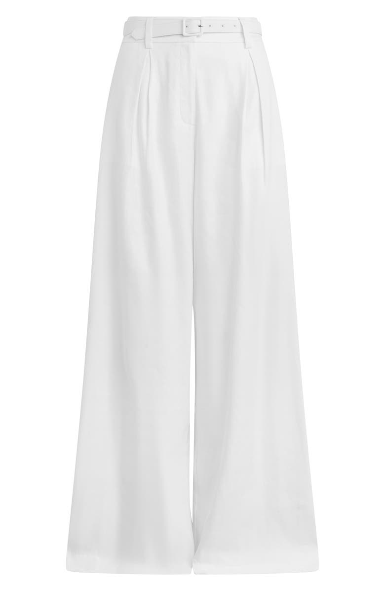 Favorite Daughter The Miranda Wide Leg Linen Blend Pants, Alternate, color, White