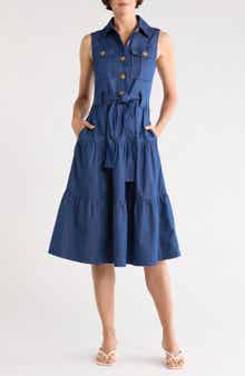 Derek Lam 10 Crosby Florence Sleeveless Cotton Shirtdress