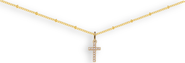 Emma Rae Cubic Zirconia Mini Cross Pendant Necklace