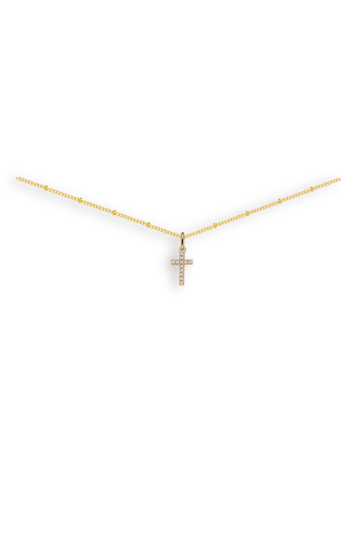 Emma Rae Cubic Zirconia Mini Cross Pendant Necklace