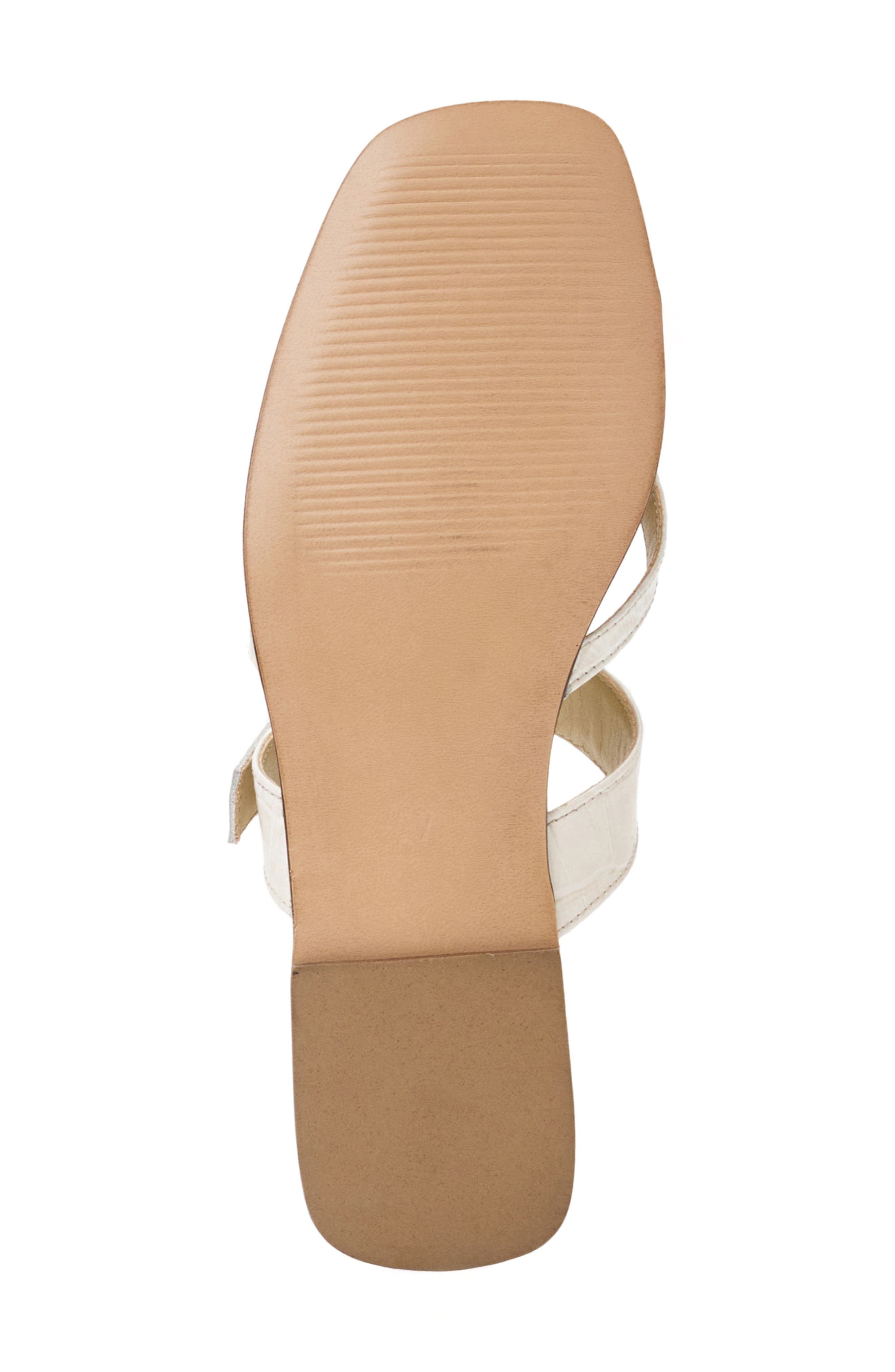 Noela Croc Embossed Slide Sandal, Alternate, color, BONE CROC