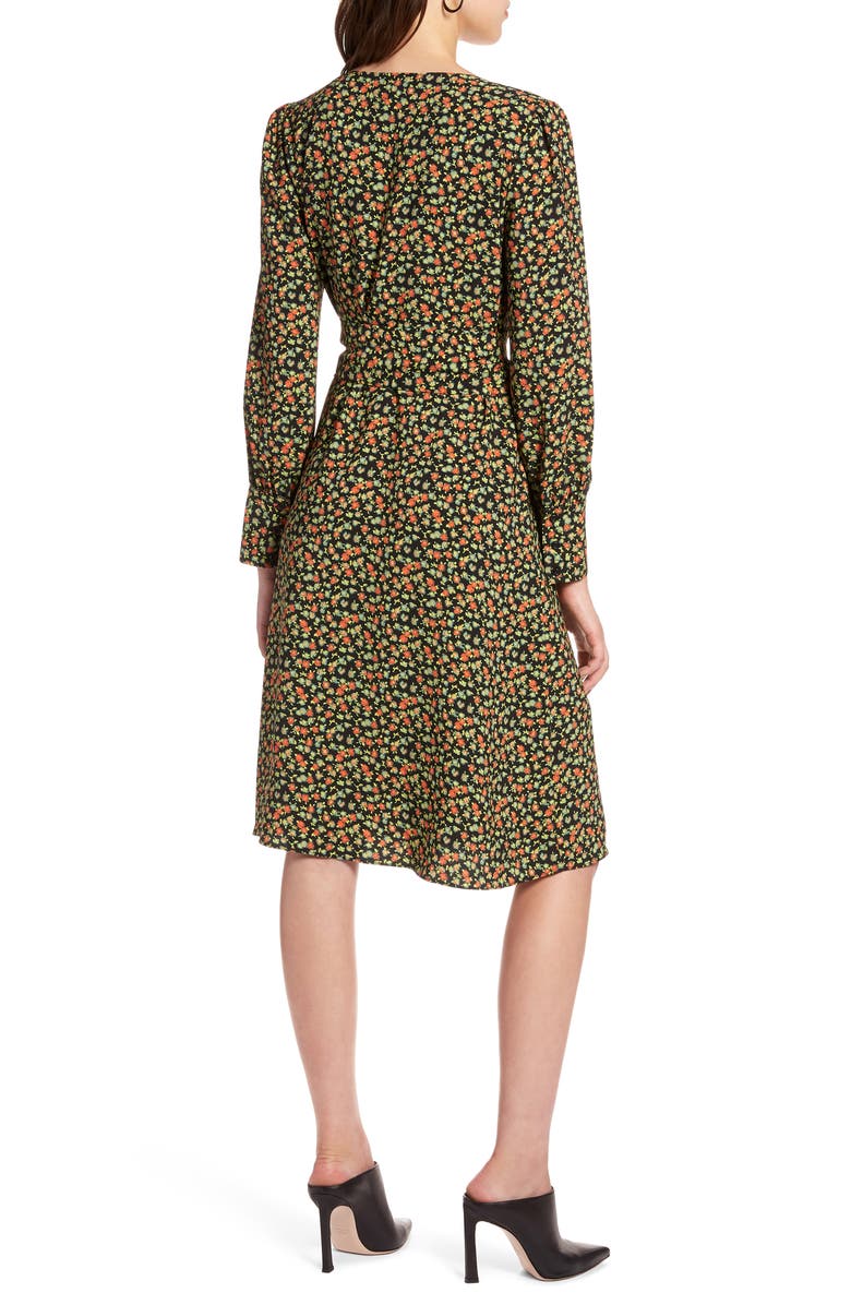 Halogen<sup>®</sup> Long Sleeve Wrap Dress, Alternate, color, 