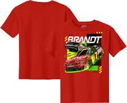 JR MOTORSPORTS OFFICIAL TEAM APPAREL Youth JR Motorsports Official Team Apparel Red Justin Allgaier Brandt Car T-Shirt