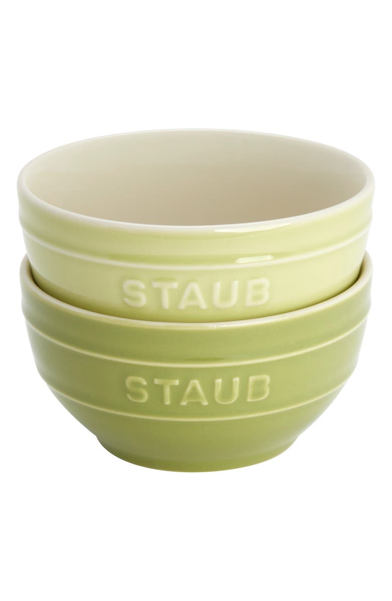 Staub 6-Piece Ceramic Bowls, Alternate, color, Green/ Blue/ Pink