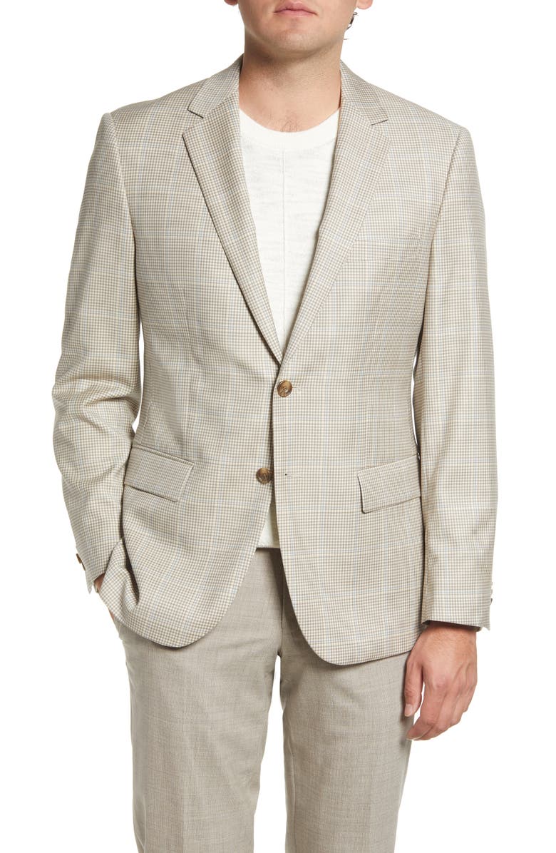 DANIEL HECHTER Norris Windowpane Check Wool Sport Coat, Main, color, 