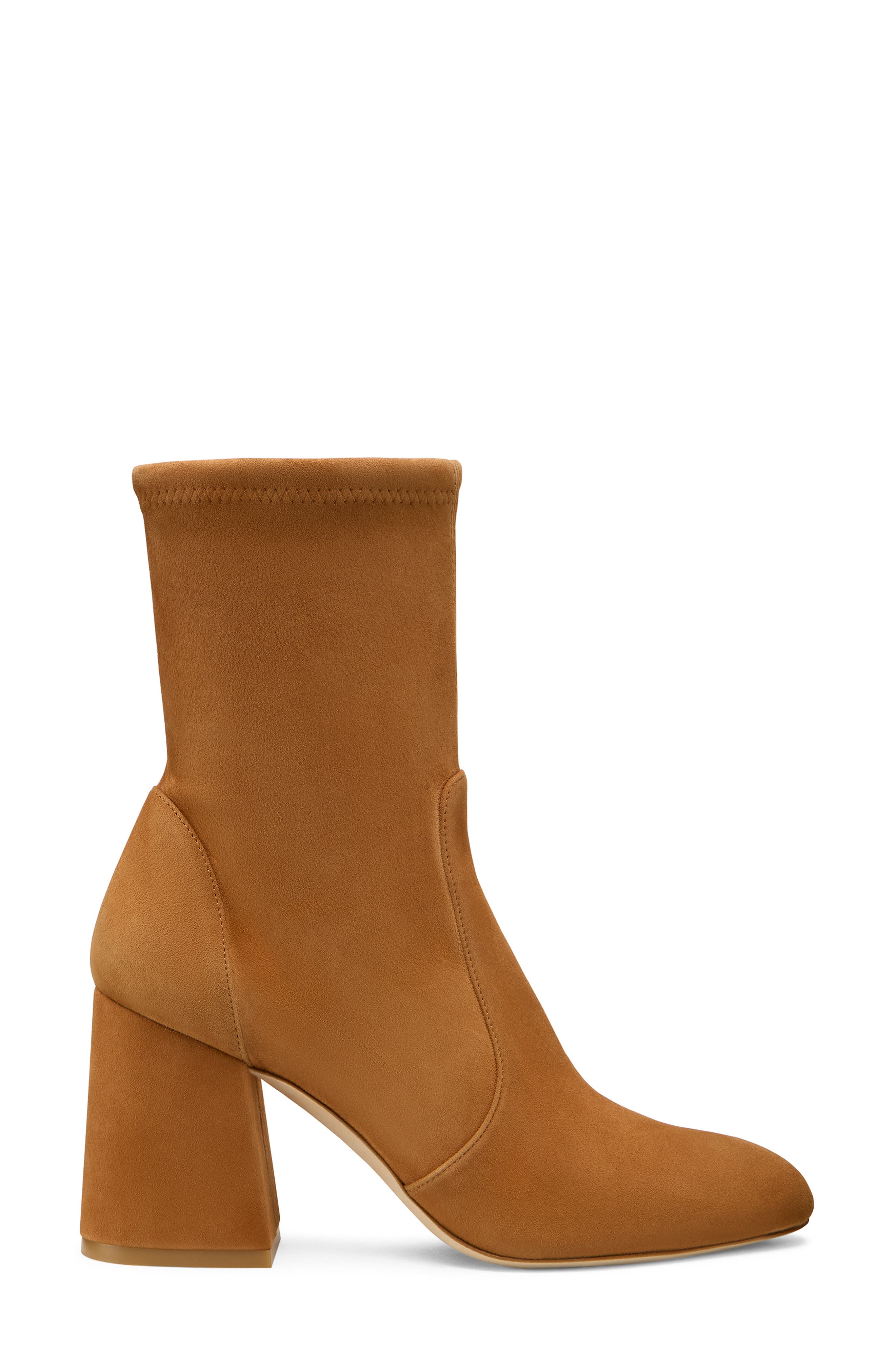 Stuart Weitzman Essentialist Stretch Bootie, Alternate, color, Hazel Suede