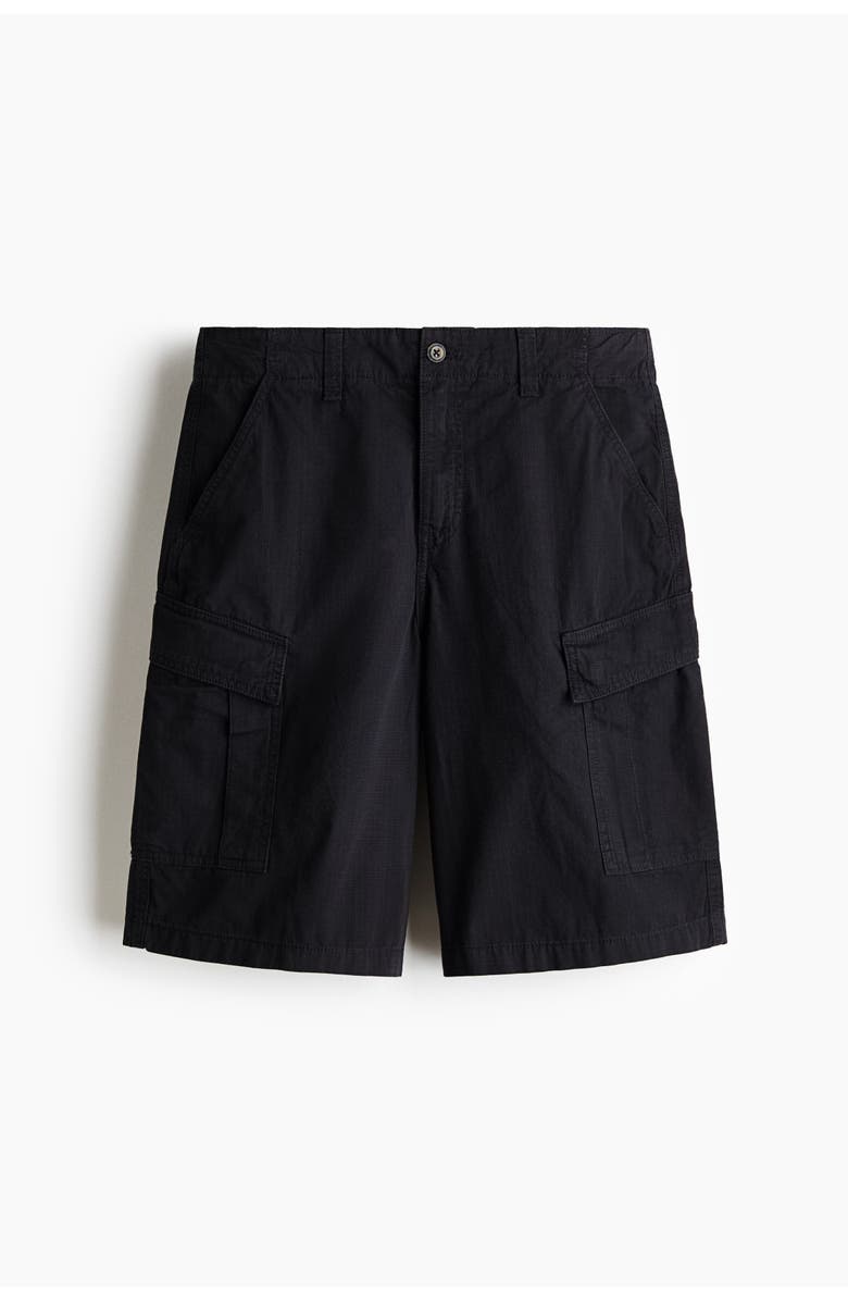 H&M Loose Fit Cotton Cargo Shorts, Main, color, 